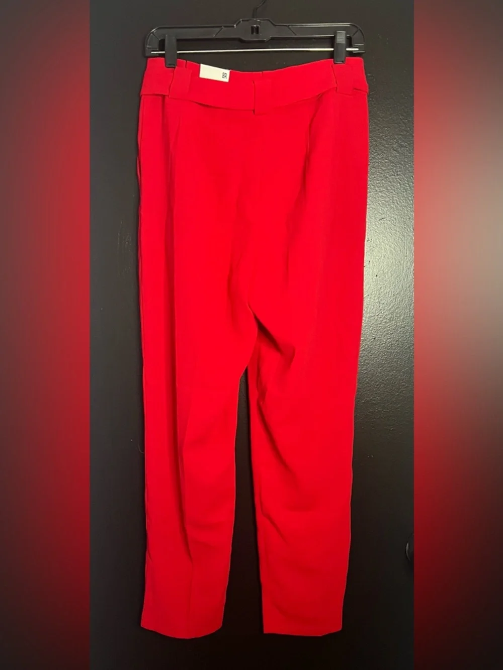 EXPRESS 🔥 Red Hot Paperbag Waist Trousers with Tie Belt - Picture 3 of 4